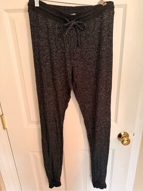 American Eagle Outfitters Black Marled Knit Joggers